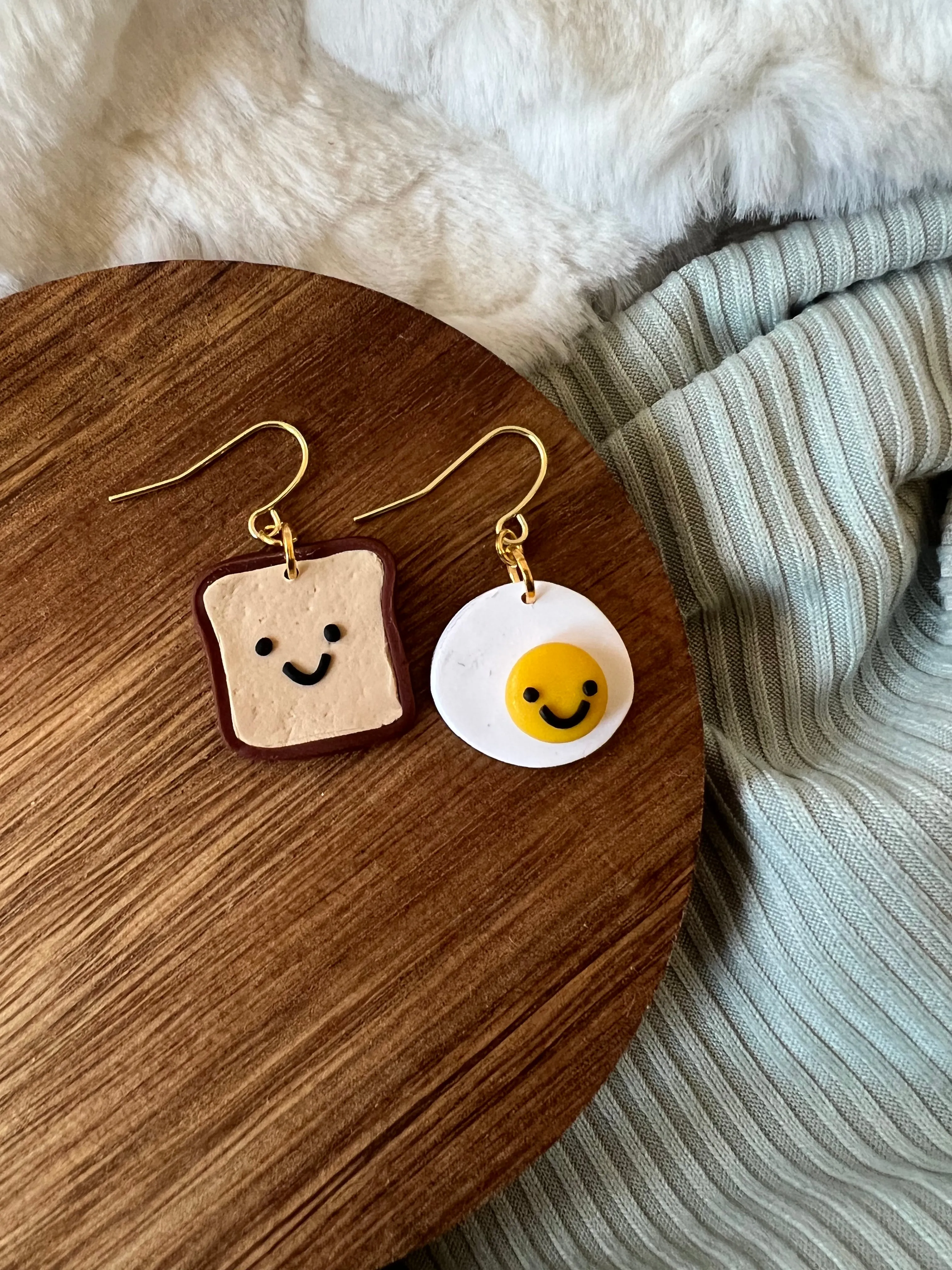 Sindy Side Up Egg Earrings