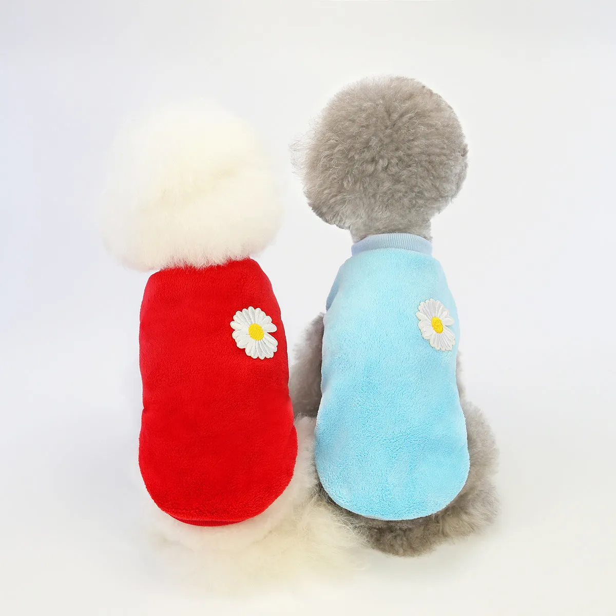 Small dog coral fleece home clothes pet clothes