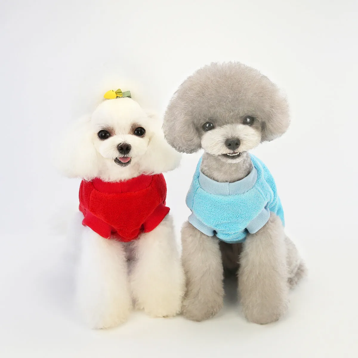 Small dog coral fleece home clothes pet clothes