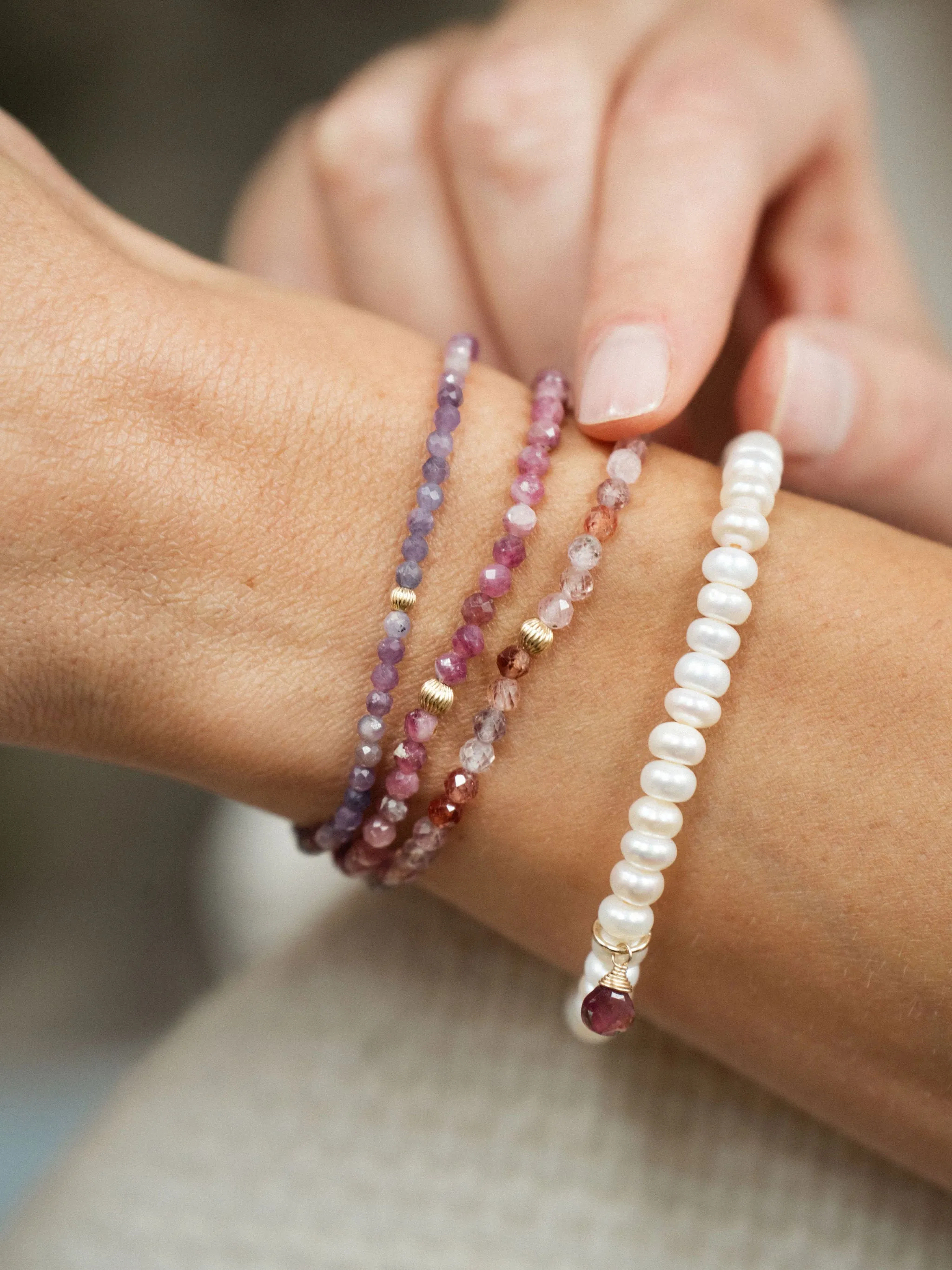 Social Bracelet | Pearl & Tourmaline