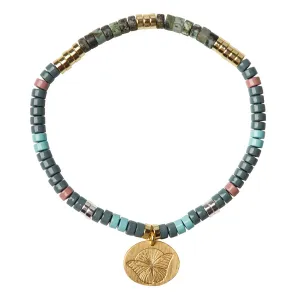 Stone Intention Charm Bracelet - African Turquoise/Gold - Stone of Transformation