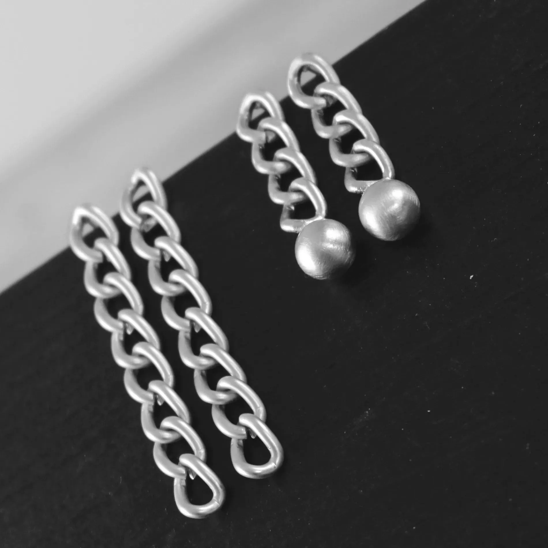 Tabitha Long Link Earring Silver Plating