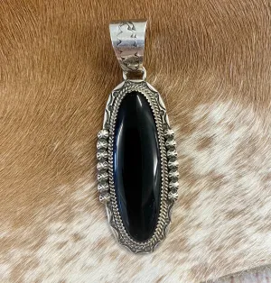 The Thelma Onyx Pendant By Phillip Yazzie