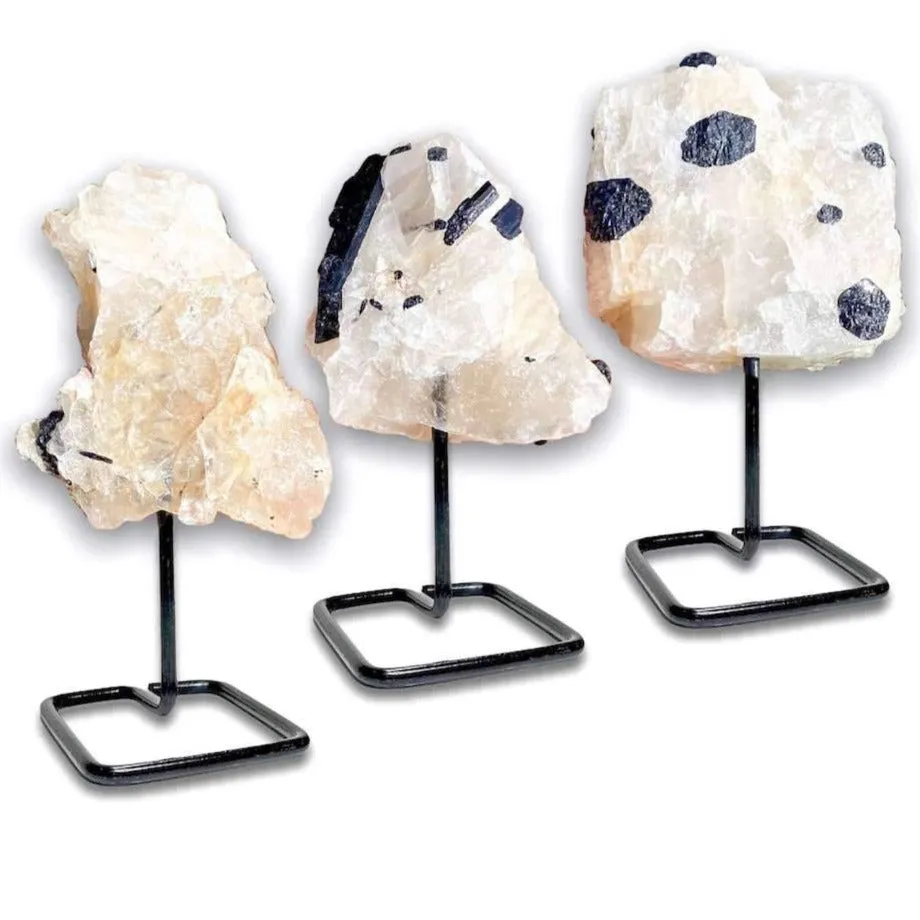 Tourmalated Quartz on a stand