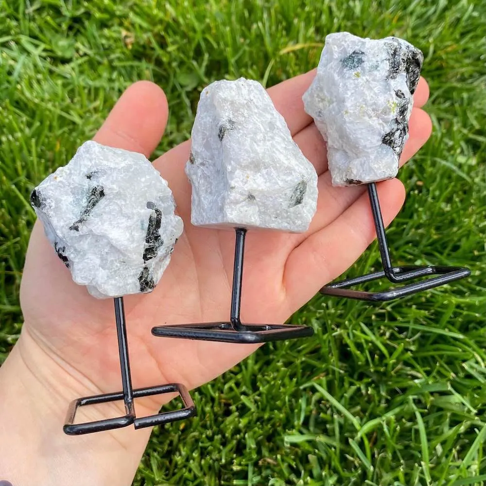 Tourmalated Quartz on a stand