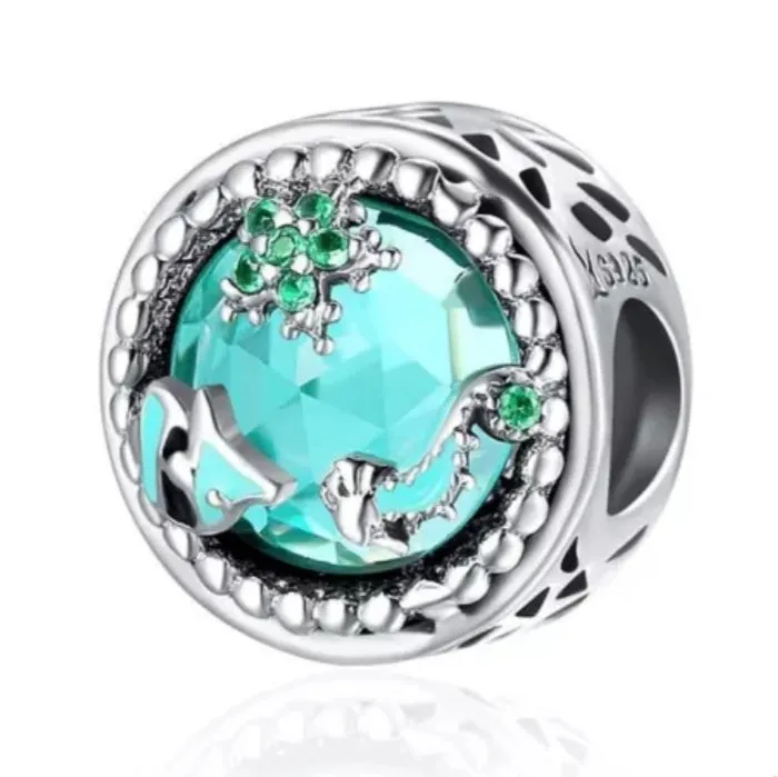 Turquoise Gem Charm - 925 Sterling Silver