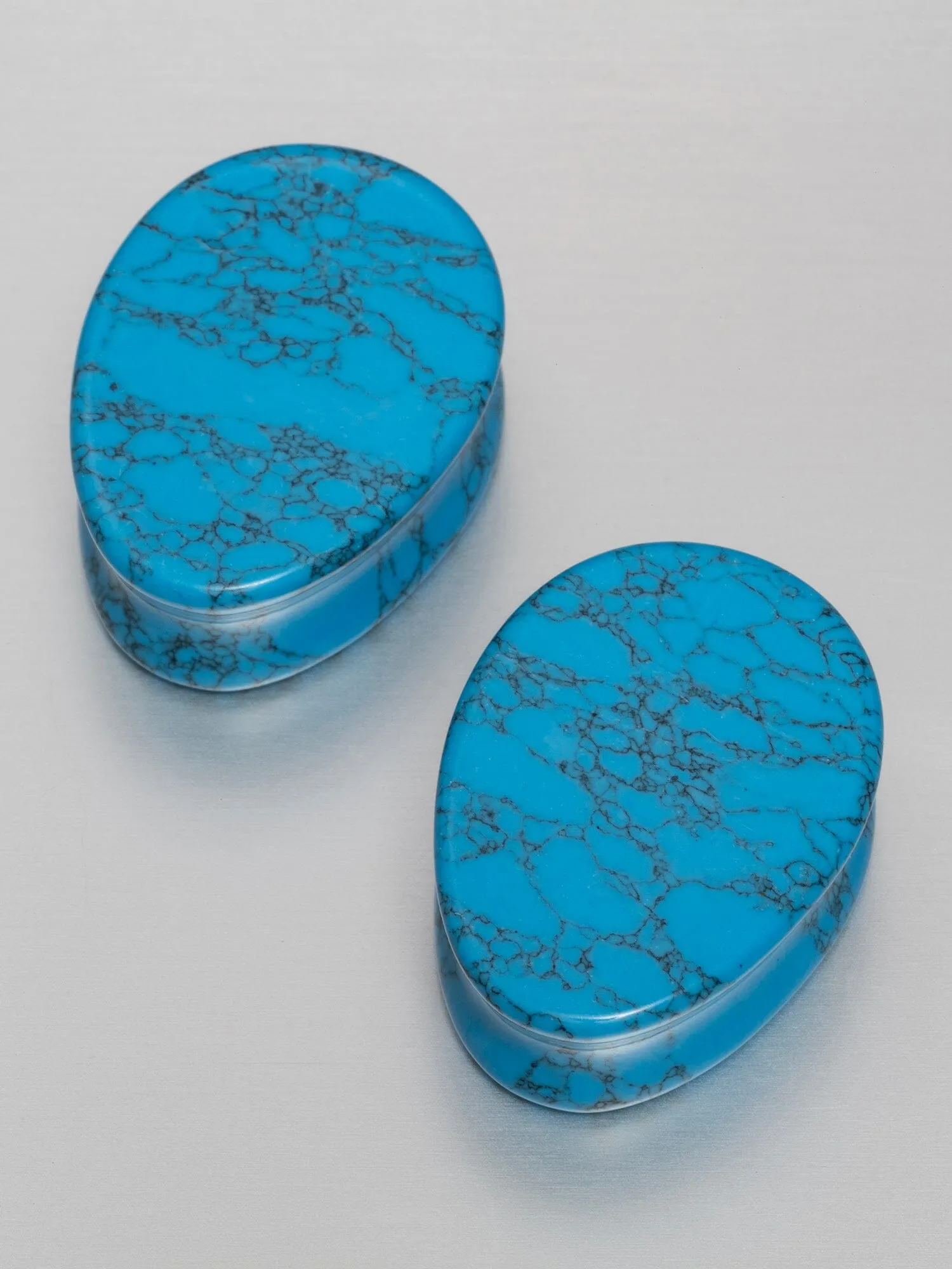 Turquoise Stone Teardrop Plugs