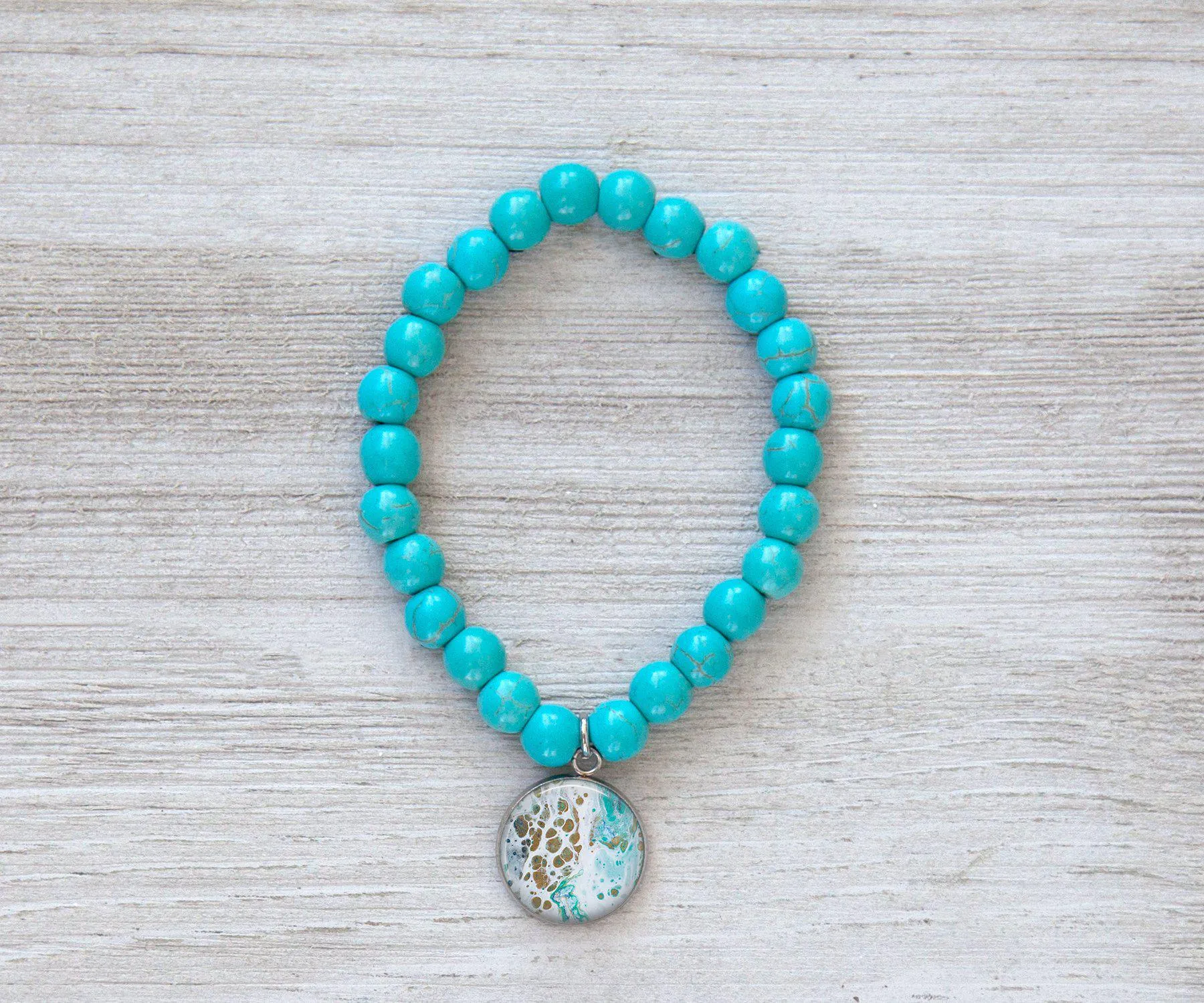 Turtle Bay Turquoise Beaded Bracelet | Beach Jewelry | Handmade