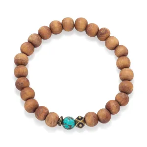 Wood Bead Stackable Stretch Bracelet