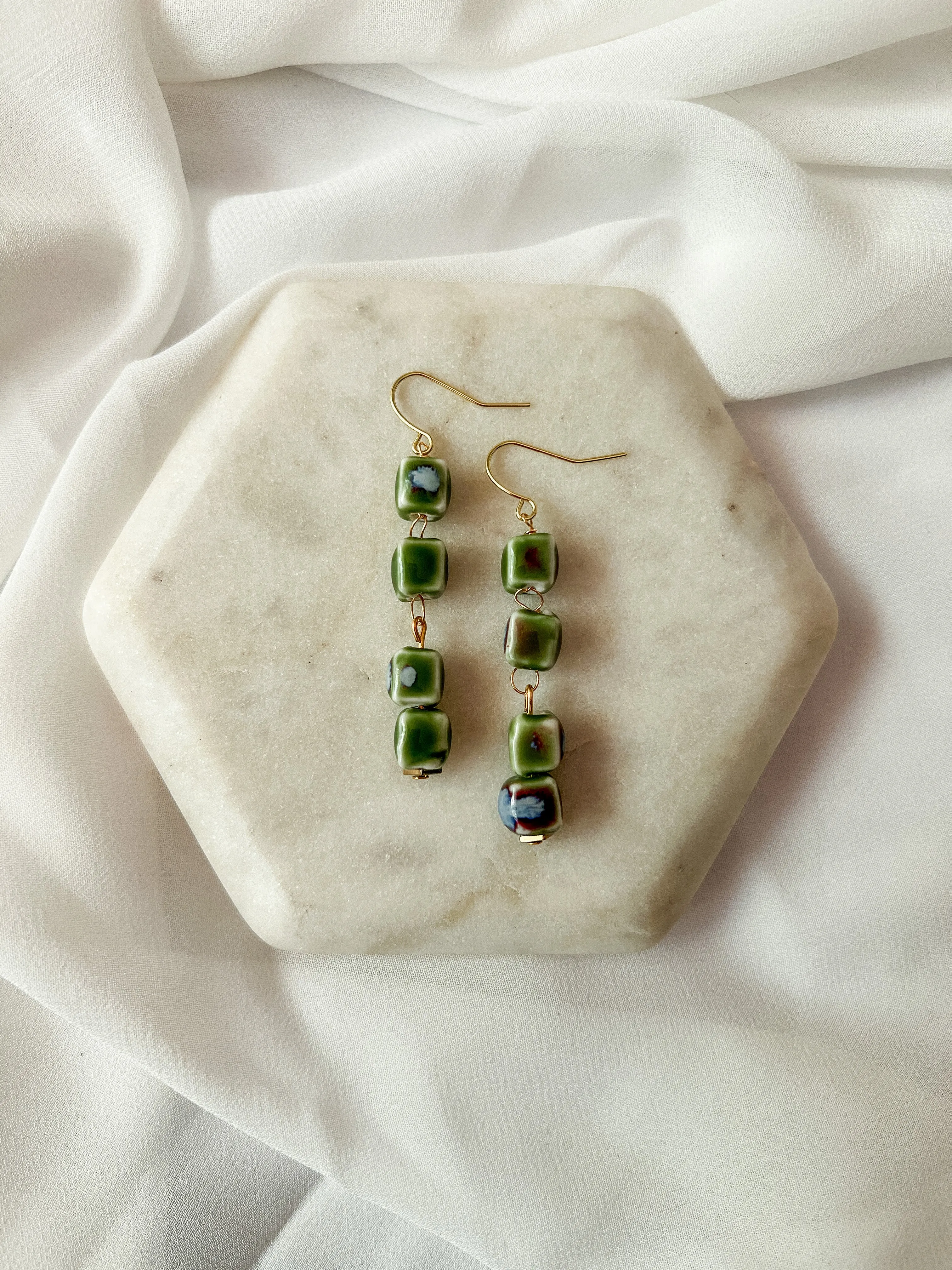 Yuma |  Ceramic Beaded Earrings